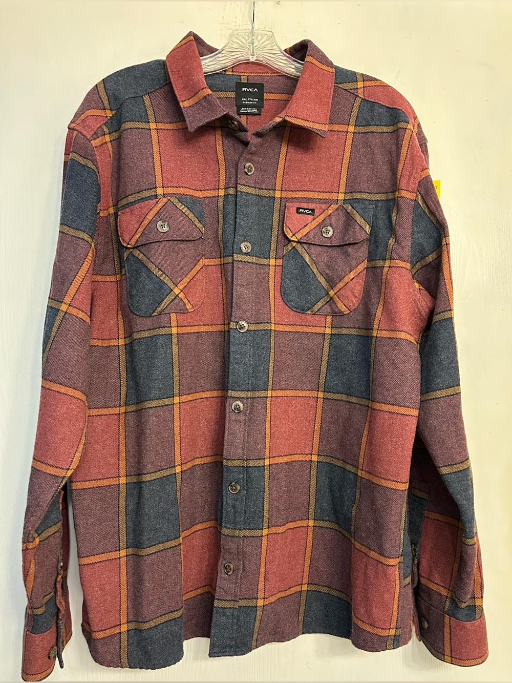RVCA NWOT That’ll Work Flannel Plaid Outdoor Streetwear Men’s Shirt Jacket XXL.